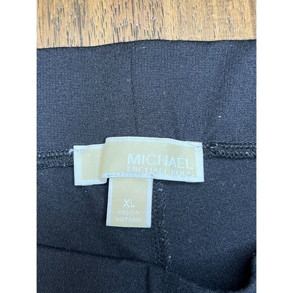 Michael Kors Pants Womens XL Black Pull On Stretch Slim Fit Minimal Classic - Picture 3 of 4